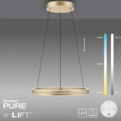 Paul Neuhaus 2551-60 PURE-E-LOOP LED Pendelleuchte ivory gold elektrisch