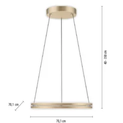 Paul Neuhaus 2551-60 PURE-E-LOOP LED Pendelleuchte ivory gold elektrisch