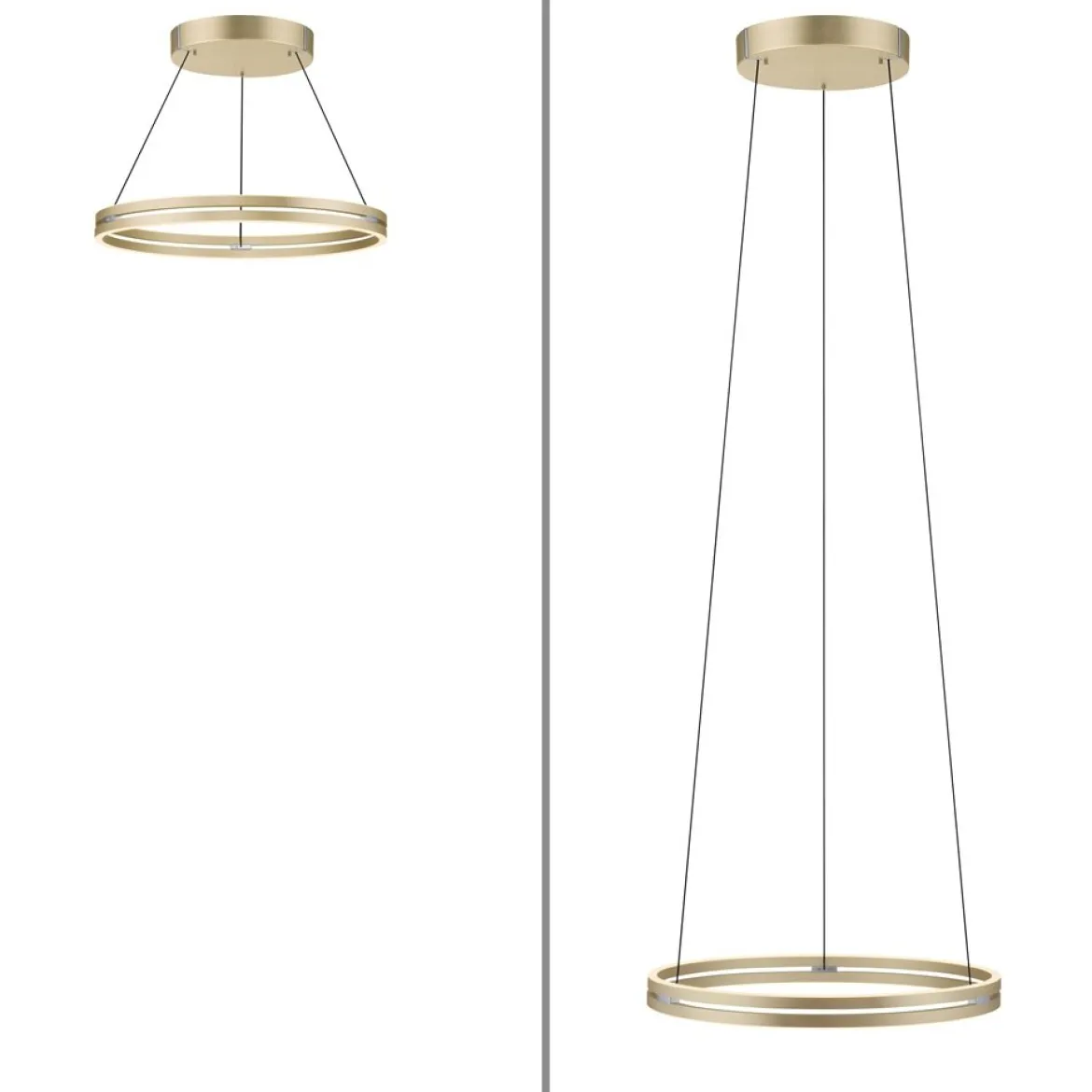 Paul Neuhaus 2551-60 PURE-E-LOOP LED Pendelleuchte ivory gold elektrisch