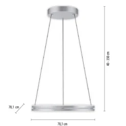 Paul Neuhaus 2551-95 PURE-E-LOOP LED Pendelleuchte stone (alu) elektrisch