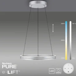 Paul Neuhaus 2551-95 PURE-E-LOOP LED Pendelleuchte stone (alu) elektrisch