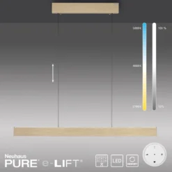 Paul Neuhaus 2570-60 PURE E-MOTION LED Pendelleuchte imperial gold höhenverstellbar