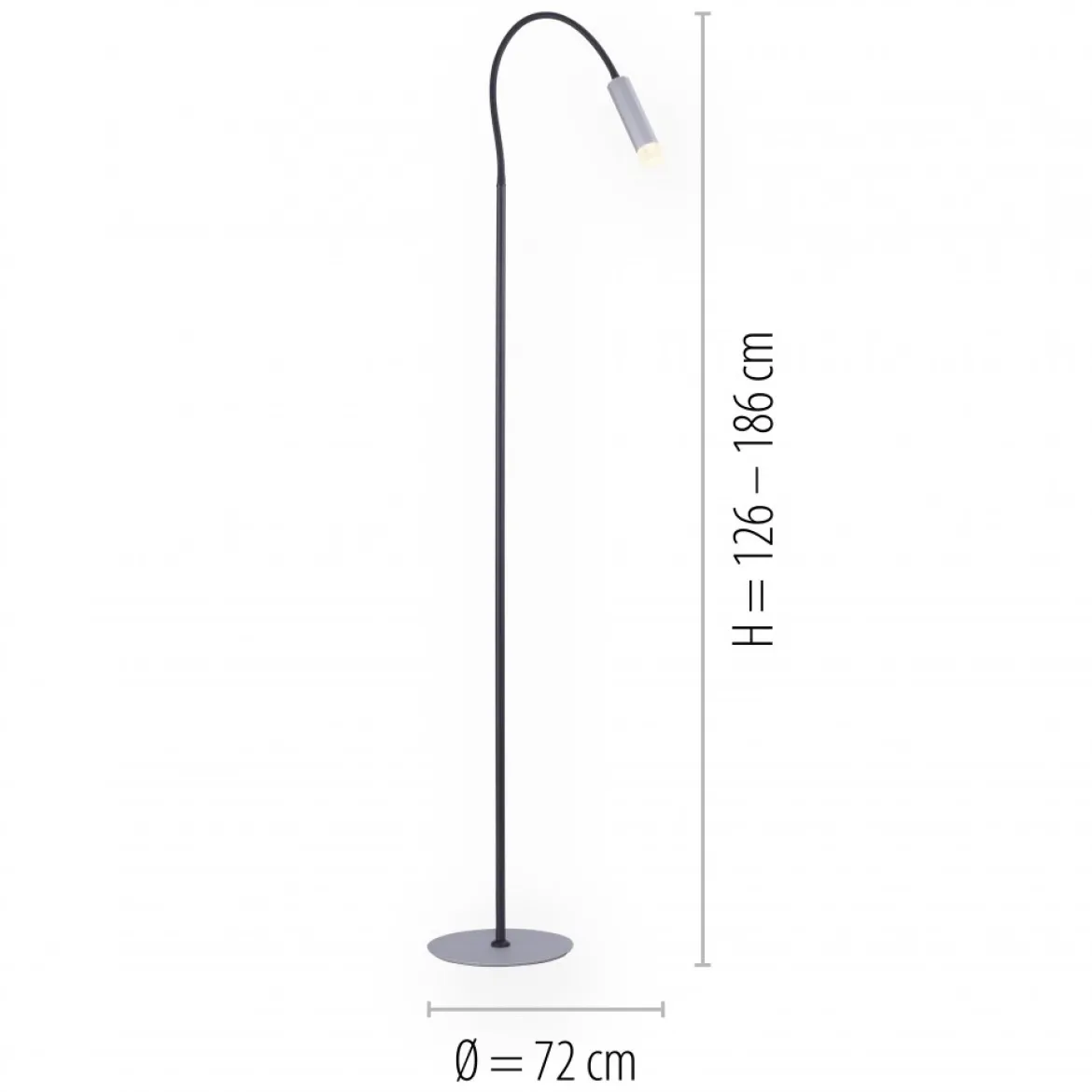 Paul Neuhaus 238-95 PURE-GEMIN LED-XMO Stehleuchte aluminium mit Schalter