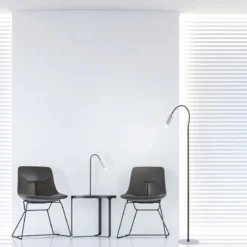 Paul Neuhaus 238-95 PURE-GEMIN LED-XMO Stehleuchte aluminium mit Schalter