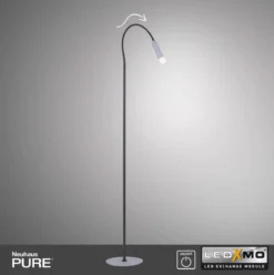 Paul Neuhaus 238-95 PURE-GEMIN LED-XMO Stehleuchte aluminium mit Schalter
