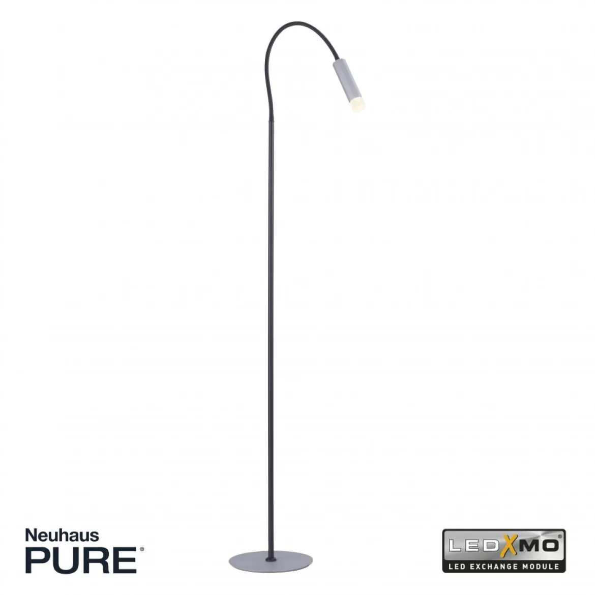 Paul Neuhaus 238-95 PURE-GEMIN LED-XMO Stehleuchte aluminium mit Schalter