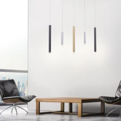Paul Neuhaus 2527-95 PURE-GEMIN LED-XMO Pendelleuchte Aluminium gebürstet dimmbar