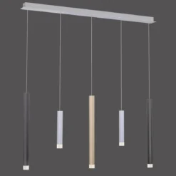 Paul Neuhaus 2527-95 PURE-GEMIN LED-XMO Pendelleuchte Aluminium gebürstet dimmbar