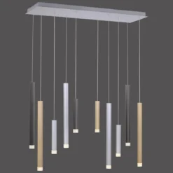 Paul Neuhaus 2528-95 PURE-GEMIN LED-XMO Pendelleuchte aluminium 10-flammig
