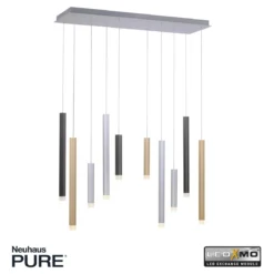 Paul Neuhaus 2528-95 PURE-GEMIN LED-XMO Pendelleuchte aluminium 10-flammig