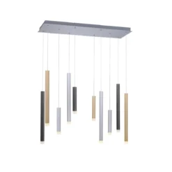 Paul Neuhaus 2528-95 PURE-GEMIN LED-XMO Pendelleuchte aluminium 10-flammig