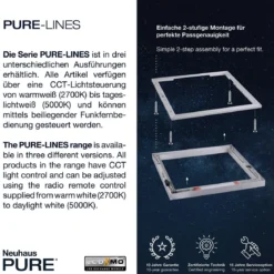 Paul Neuhaus 6021-95 PURE-LINES LED Deckenleuchte diamond (alu) CCT