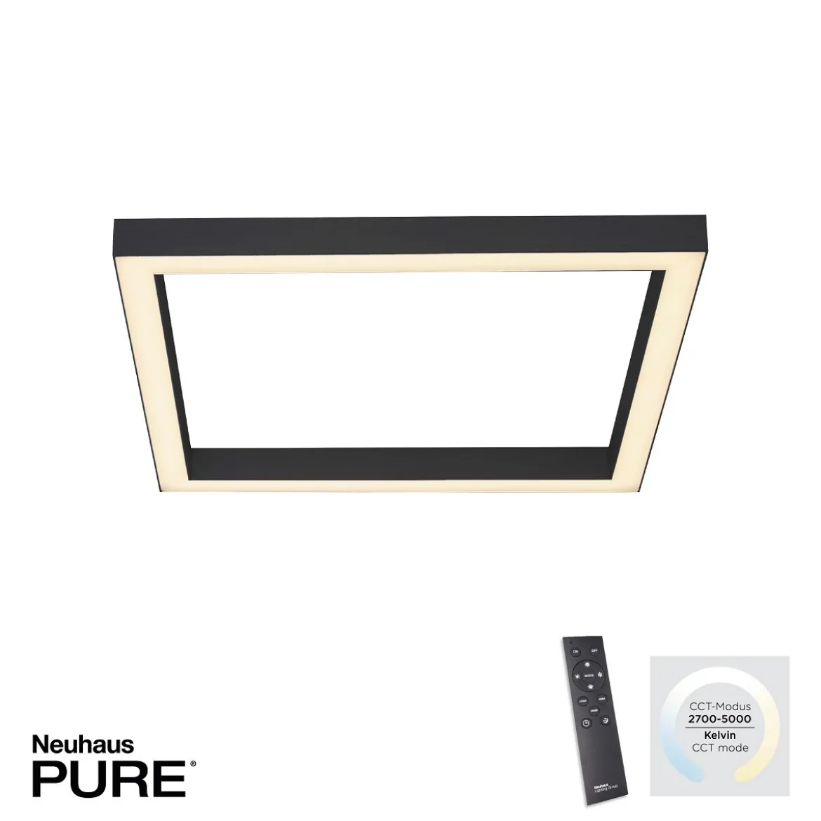 Paul Neuhaus 6022-13 PURE-LINES LED Deckenleuchte graphite CCT