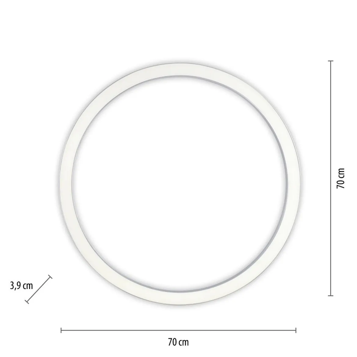 Paul Neuhaus 6306-95 PURE-LINES LED Deckenleuchte diamond (alu) CCT 70cm