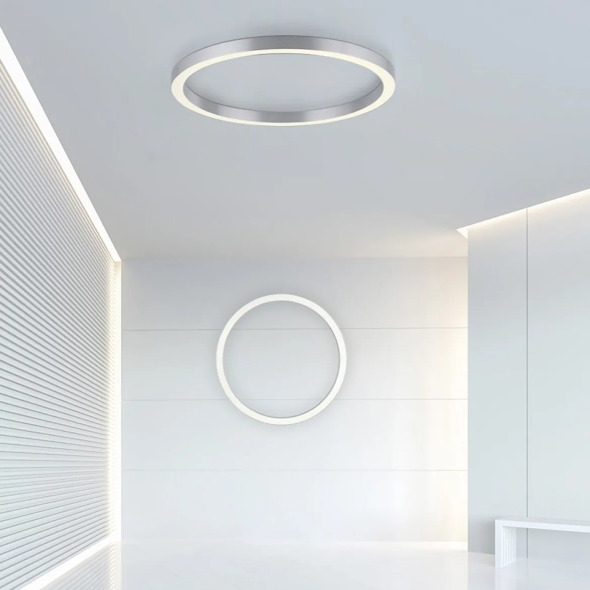 Paul Neuhaus 6306-95 PURE-LINES LED Deckenleuchte diamond (alu) CCT 70cm