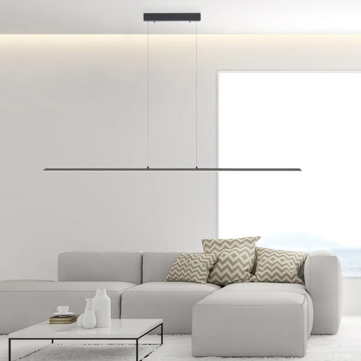 Paul Neuhaus 8377-13 PURE-LITE LED Pendelleuchte graphite CCT 160cm