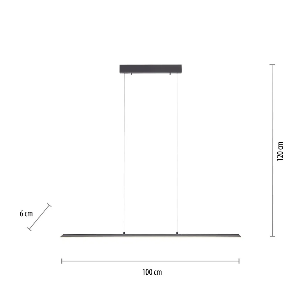 Paul Neuhaus 8375-13 PURE-LITE LED Pendelleuchte graphite CCT 100cm