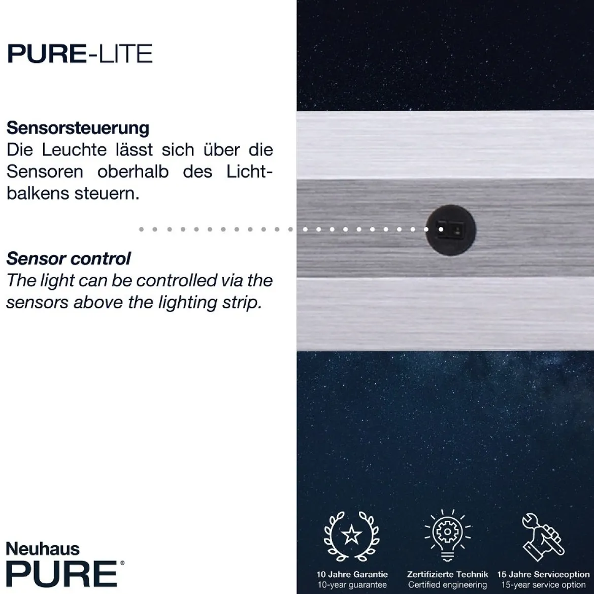 Paul Neuhaus 8375-13 PURE-LITE LED Pendelleuchte graphite CCT 100cm