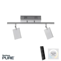 Paul Neuhaus 6354-95 PURE-MIRA LED Deckenleuchte 2-flammig diamond (alu) CCT