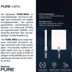 Paul Neuhaus 6358-18 PURE-MIRA LED Deckenleuchte 6-flammig black pearl CCT