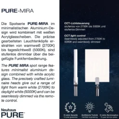 Paul Neuhaus 6356-95 PURE-MIRA LED Deckenleuchte 4-flammig diamond (alu) CCT