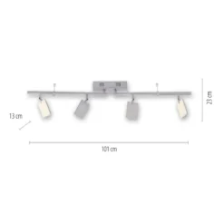 Paul Neuhaus 6356-95 PURE-MIRA LED Deckenleuchte 4-flammig diamond (alu) CCT