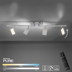 Paul Neuhaus 6356-95 PURE-MIRA LED Deckenleuchte 4-flammig diamond (alu) CCT