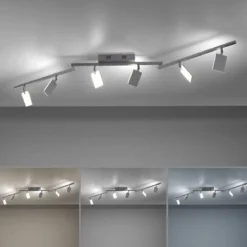 Paul Neuhaus 6358-95 PURE-MIRA LED Deckenleuchte 6-flammig diamond (alu) CCT