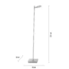 Paul Neuhaus 356-95 PURE-MIRA LED Stehleuchte diamond (alu) CCT