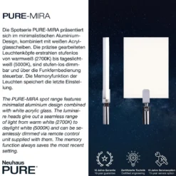 Paul Neuhaus 356-95 PURE-MIRA LED Stehleuchte diamond (alu) CCT