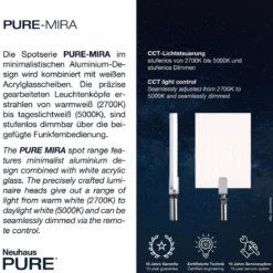 Paul Neuhaus 9353-18 PURE-MIRA LED Wandleuchte black pearl CCT