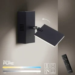 Paul Neuhaus 9353-18 PURE-MIRA LED Wandleuchte black pearl CCT