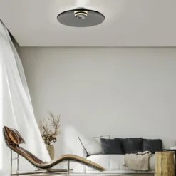 Paul Neuhaus 6095-15 PURE Moon Deckenleuchte platin grau 50cm dimmbar