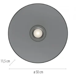 Paul Neuhaus 6095-15 PURE Moon Deckenleuchte platin grau 50cm dimmbar