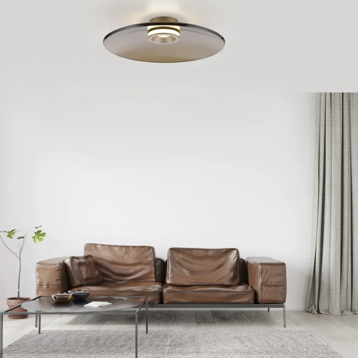 Paul Neuhaus 6095-97 PURE Moon Deckenleuchte bronce 50cm dimmbar