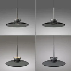 Paul Neuhaus 2193-15 PURE Moon LED Pendelleuchte platin grau 3-flammig