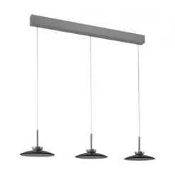 Paul Neuhaus 2193-15 PURE Moon LED Pendelleuchte platin grau 3-flammig
