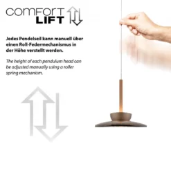Paul Neuhaus 2193-97 PURE Moon LED Pendelleuchte bronce 3-flammig