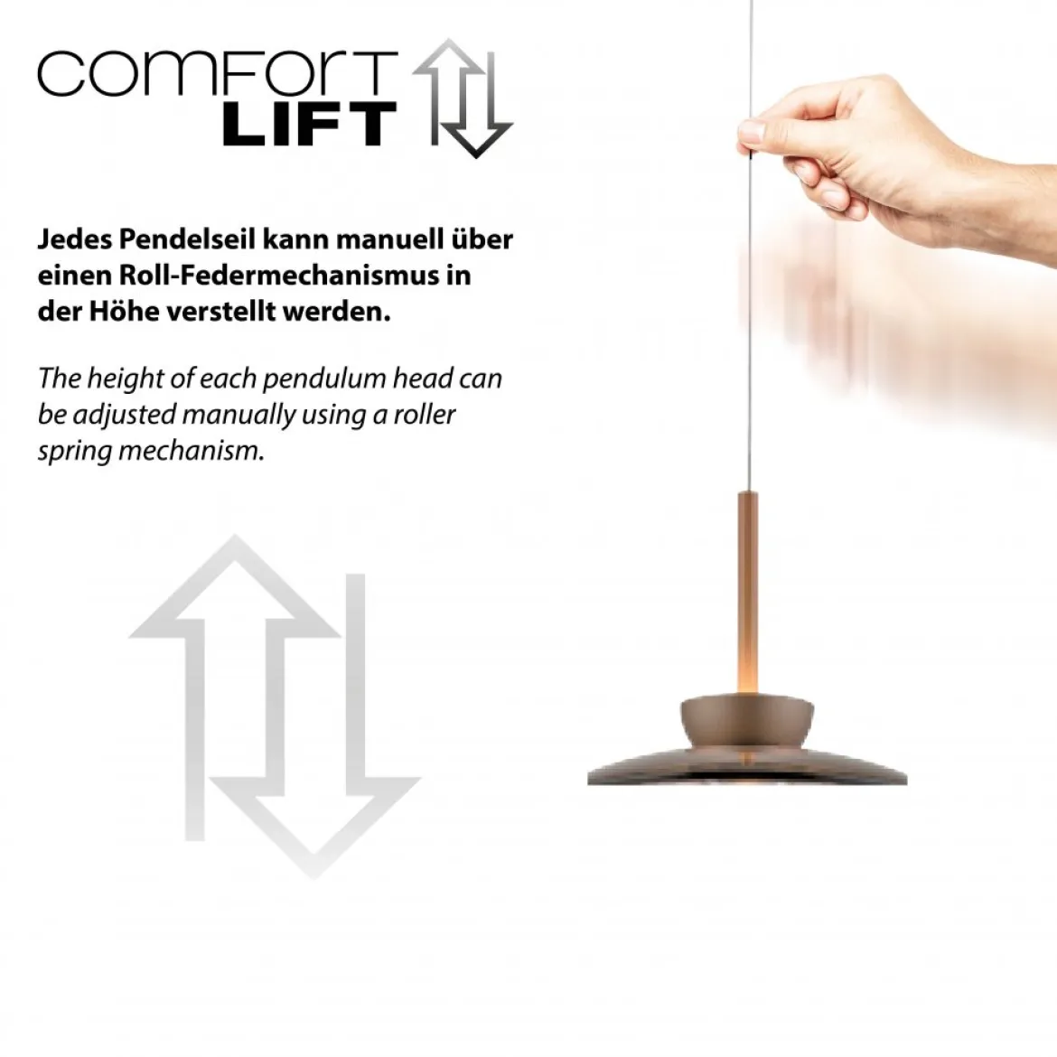 Paul Neuhaus 2193-97 PURE Moon LED Pendelleuchte bronce 3-flammig
