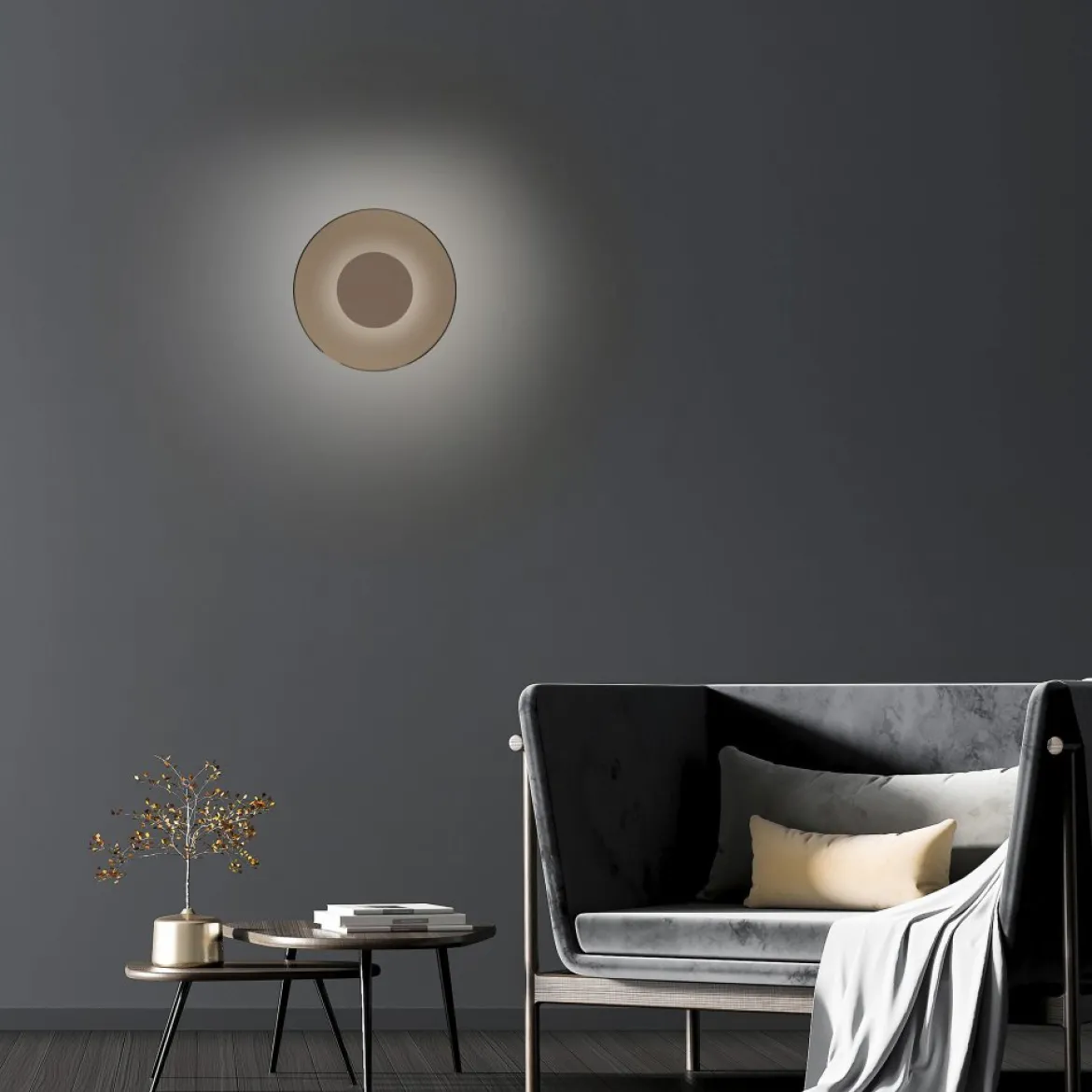 Paul Neuhaus 9594-97 PURE Moon LED Wandleuchte bronce 32cm 2700K