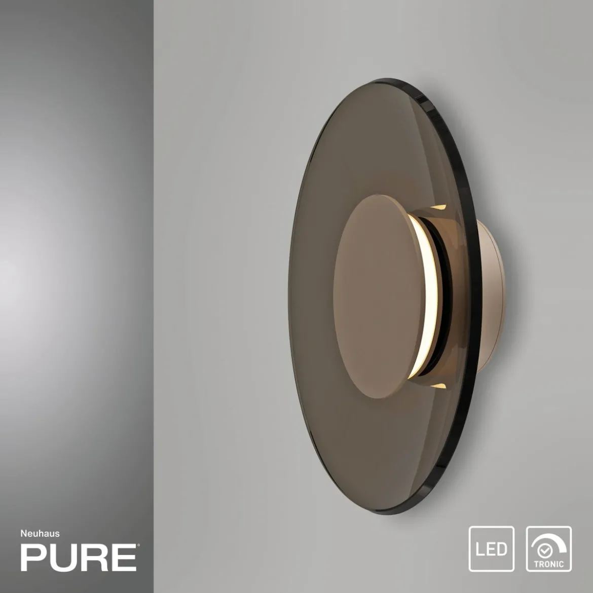 Paul Neuhaus 9594-97 PURE Moon LED Wandleuchte bronce 32cm 2700K