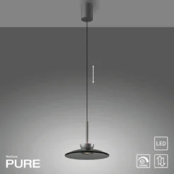Paul Neuhaus 2191-15 PURE Moon Pendelleuchte platin grau