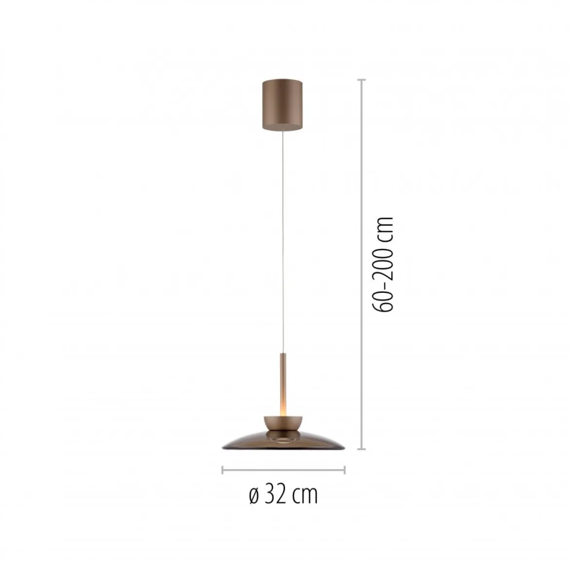 Paul Neuhaus 2191-97 PURE Moon Pendelleuchte bronce