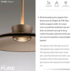 Paul Neuhaus 2191-97 PURE Moon Pendelleuchte bronce