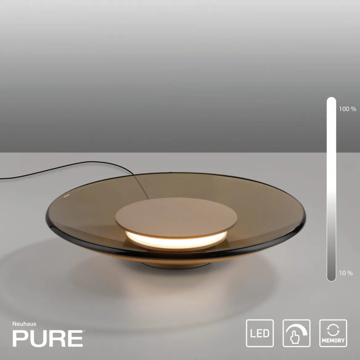 Paul Neuhaus 4594-97 PURE Moon Tischleuchte bronce dimmbar
