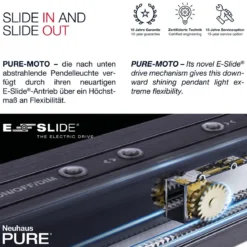 Paul Neuhaus 2525-60 PURE-MOTO e-SLIDE® LED Pendelleuchte imperial gold CCT