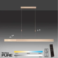 Paul Neuhaus 2525-60 PURE-MOTO e-SLIDE® LED Pendelleuchte imperial gold CCT
