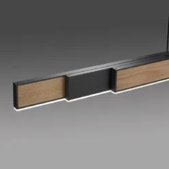 Paul Neuhaus 2545-79 PURE MOTO-RISE LED Pendelleuchte oak black pearl höhenverstellbar ausziehbar