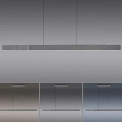 Paul Neuhaus 2545-15 PURE MOTO-RISE LED Pendelleuchte platin (grau) höhenverstellbar ausziehbar
