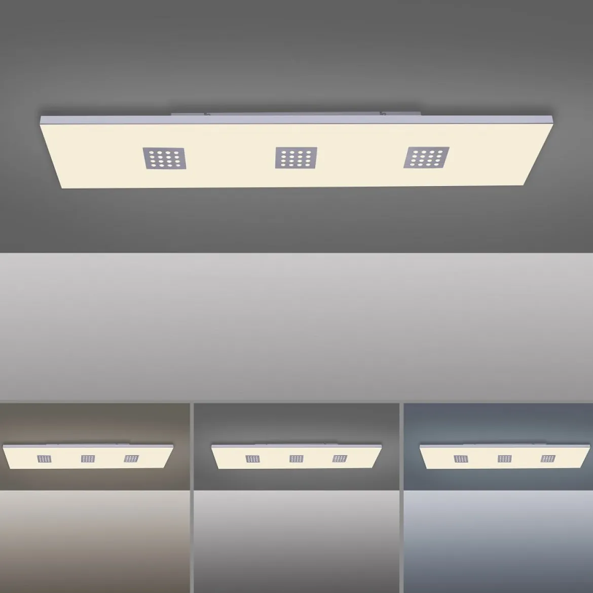 Paul Neuhaus 6436-95 PURE-NEO LED Deckenleuchte aluminium CCT 120x30cm